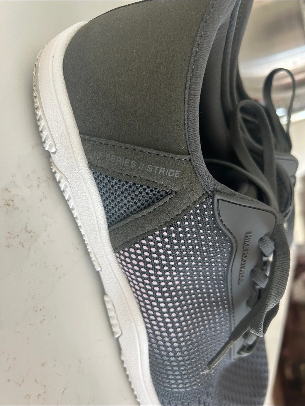 Hike Footwear Mesh Athletic/Hiking Sneakers with Subtle Pink Accents-Like New
